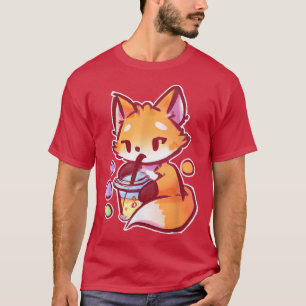Anime Fo Drinking Bubble Tea Kawaii40 T-Shirt