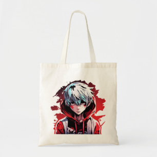 Anime Fury: Angry Young Man Design Tote Bag