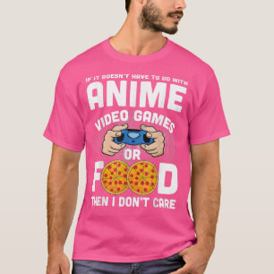 Anime, Gamer And Food Stuff Girls Boys Men Pizza V T-Shirt