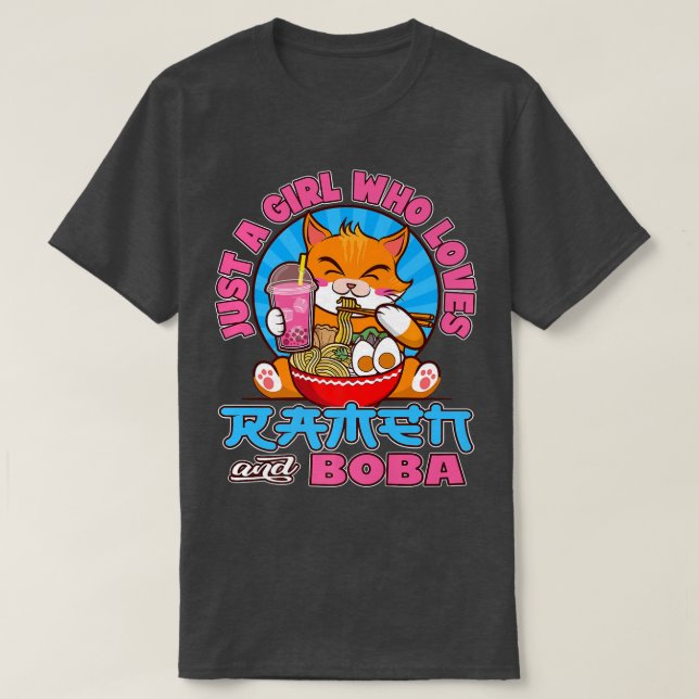 Anime Gift Teen Girl Just A Girl Who Loves Ramen B T-Shirt (Design Front)