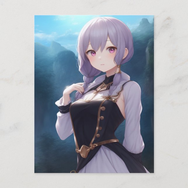 Anime Girl 001 Postcard (Front)
