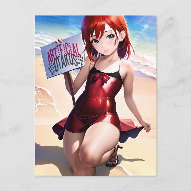 Anime Girl 027  Postcard (Front)