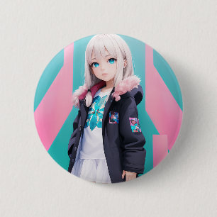 Anime Girl 039 6 Cm Round Badge