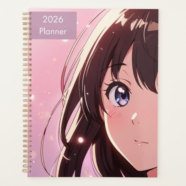 Anime Girl 2026 Planner (Front)