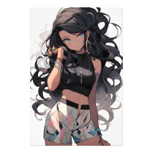 Anime girl #3 photo print