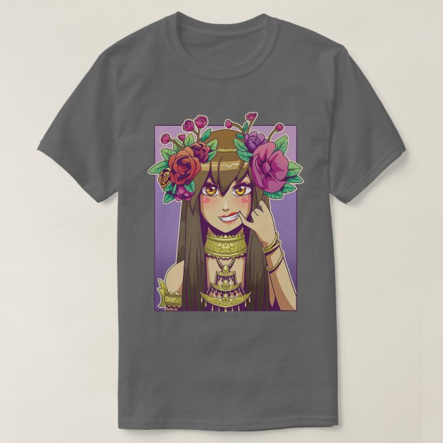 Anime Girl Aesthetic Japanese Waifu Otaku Weeb Art T-Shirt (Design Front)