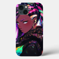 Anime Girl African American Art