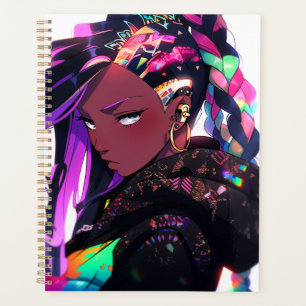 Anime Girl African American Art Planner