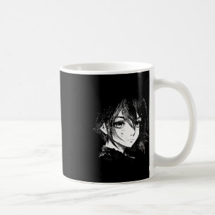 Anime Girl Anime Eyes Ink Art Sketch Drawing for G Coffee Mug