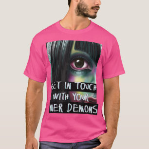 Anime Girl Anime Eyes Inner Demons Waifu Japanese  T-Shirt