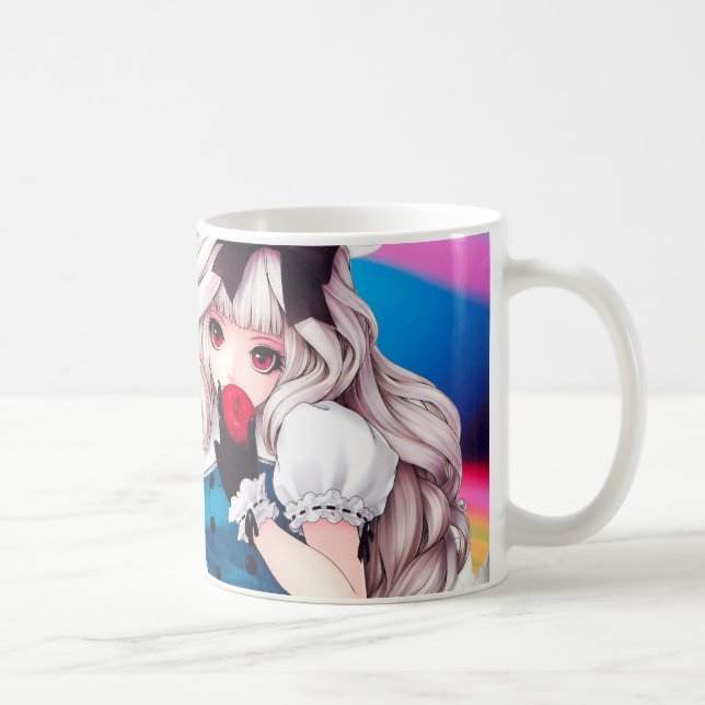 Anime girl art coffee mug (Right)