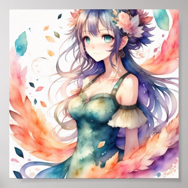 Anime girl artwork poster (Front)