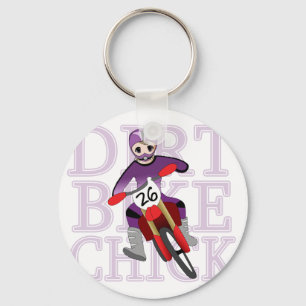 Anime Girl Dirt Bike Chick Keychain