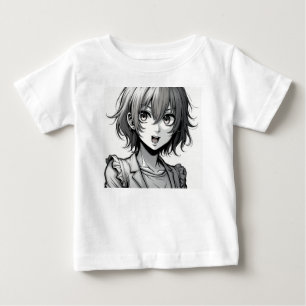 Anime Girl   Dynamic Action‑Style Character Design Baby T-Shirt