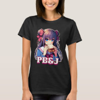 Anime Girl eating a PB&J Sandwich