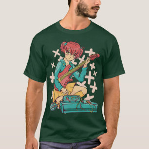 Anime Girl Electric Guitar Cute Kawaii Japanese Ma T-Shirt