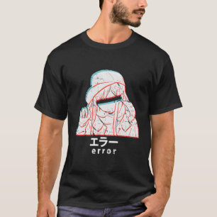 Anime Girl Error Glitch Aesthetic Japanese Manga O T-Shirt