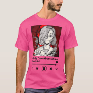 Anime Girl Eyes Japanese Aesthetic Otaku Music pla T-Shirt