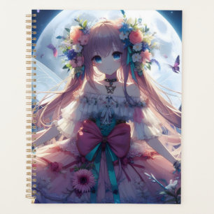 Anime Girl Flower Moon Fairy Planner