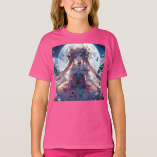 Anime Girl Flower Moon Fairy T-Shirt