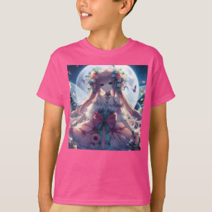 Anime Girl Flower Moon Fairy T-Shirt
