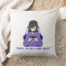 Anime Girl Gamer Purple Gaming Art