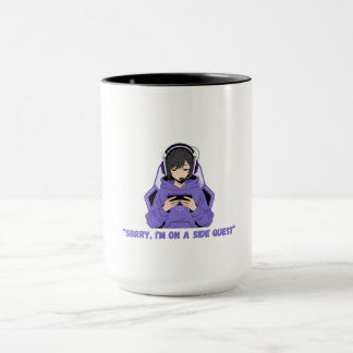 Anime Girl Gamer Purple Gaming Art Mug