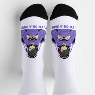 Anime Girl Gamer Purple Gaming Art Socks