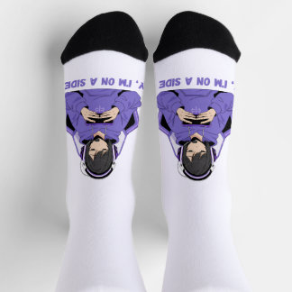 Anime Girl Gamer Purple Gaming Art Socks