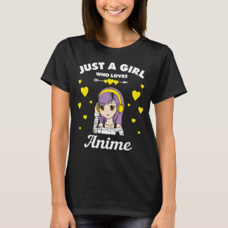 Anime Girl Gift Just a Girl Who Loves Anime Kawaii T-Shirt