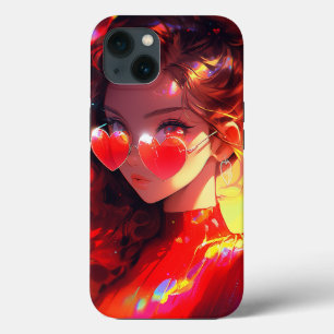 Anime Girl Hearts iPhone 13 Case