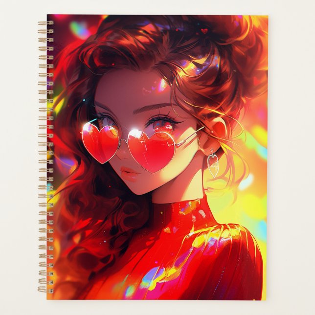 Anime Girl Hearts Planner (Front)