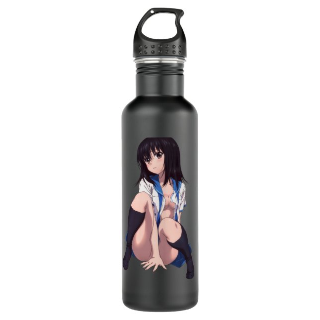 anime girl hentaii  710 ml water bottle (Front)