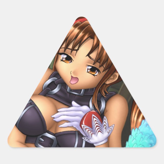 Anime Girl - Honey Triangle Sticker (Front)
