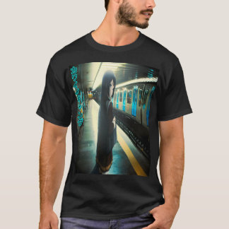 Anime Girl In Subway Station T-Shirt