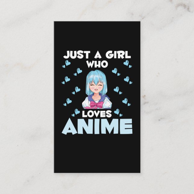 Anime Girl Japanese Otaku Manga Japan Business Card (Front)