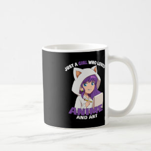 Anime Girl Just A Girl Who Loves Anime And Art Coffee Mug