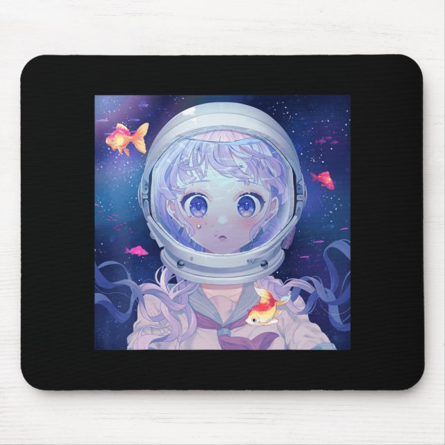 Anime Girl Kawaii Aesthetic Japanese Otaku  Mouse Pad (Front)