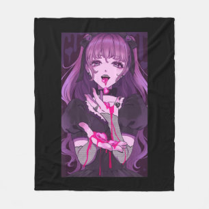 Anime Girl Kawaii Waifu Aesthetic Japanese Otaku 8 Fleece Blanket