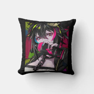 Anime Girl Kawaii Waifu Aesthetic Japanese Otaku  Cushion