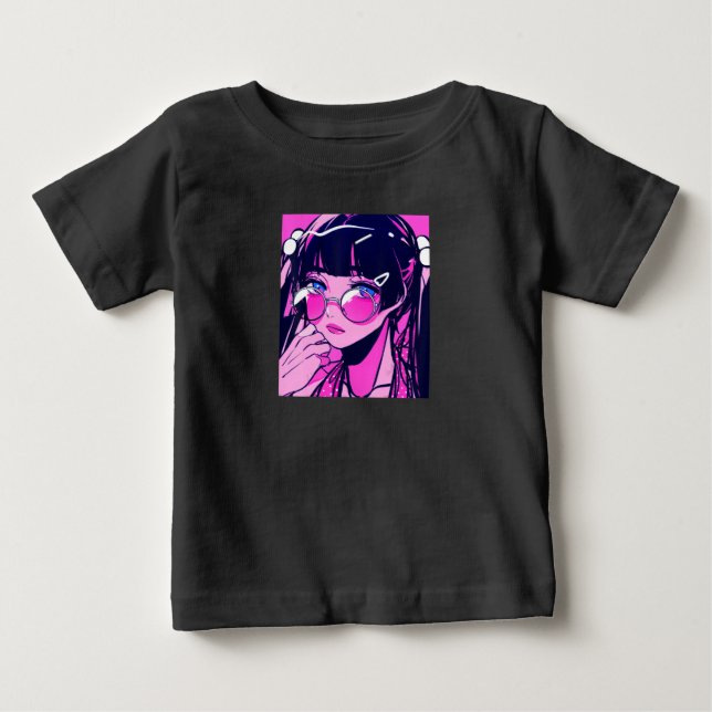 Anime Girl Kawaii Waifu Pink Aesthetic Japanese Ot Baby T-Shirt (Front)