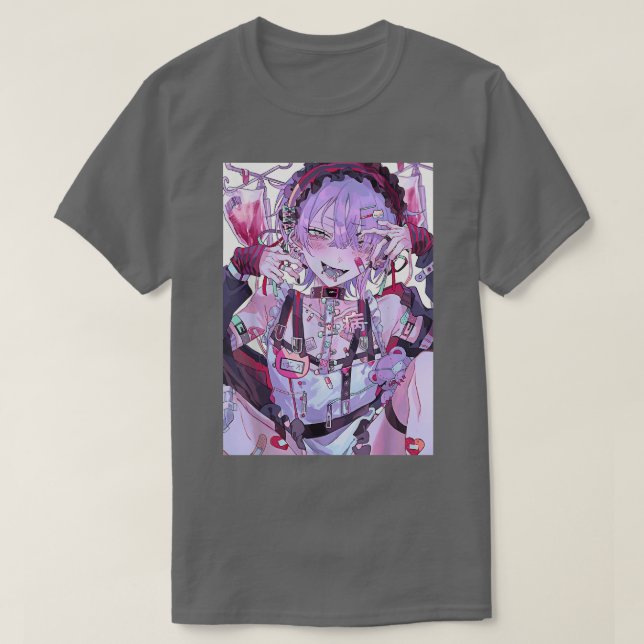 Anime Girl Kawaii Yandere Waifu Aesthetic Japanese T-Shirt (Design Front)