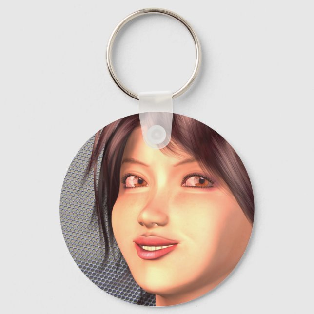 anime girl key ring (Front)