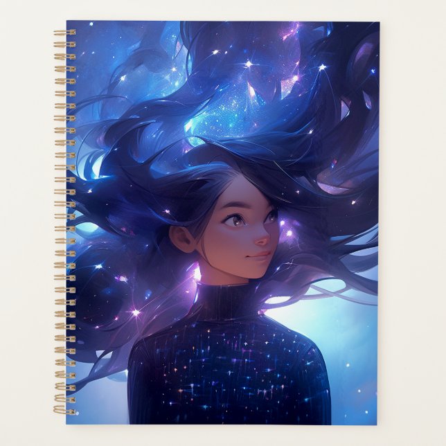 Anime Girl Made Of Stars Planner (Front)