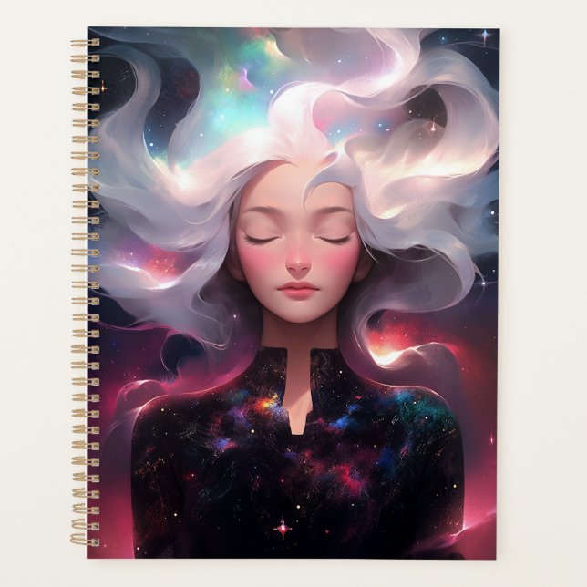 Anime Girl Made Of Stars Planner (Front)