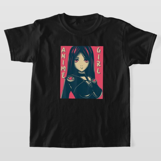 Anime Girl Manga Otaku Kawaii Anime Clothing Goth  T-Shirt (Laydown)