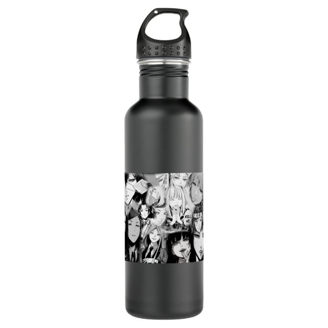 Anime Girl Manga Panel Collage  710 Ml Water Bottle (Front)