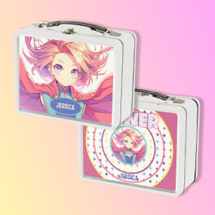 Anime Girl  Metal Lunch Box
