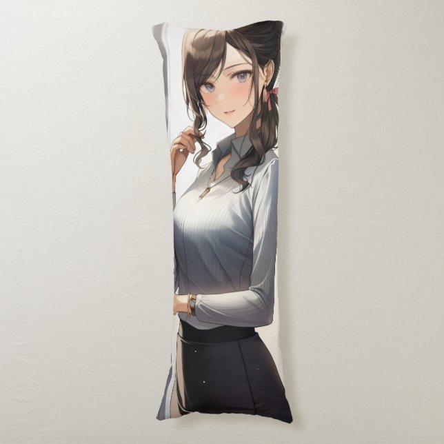 Anime Girl Office Worker Body Cushion (Front Vertical)