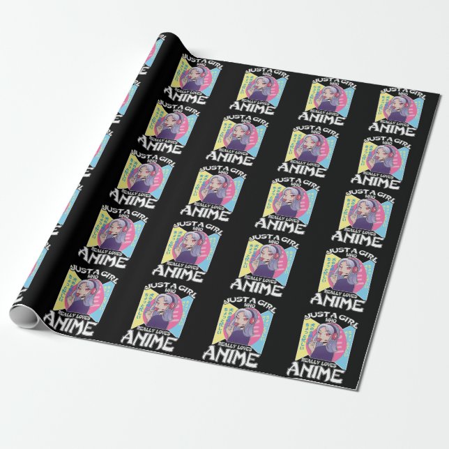 Anime Girl Otaku Teen Japanese Manga Comic Fan Wrapping Paper (Unrolled)